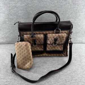 DOONEY & BOURKE - Signature Logo Double Pocket Large Tote Satchel Shoulder Bag